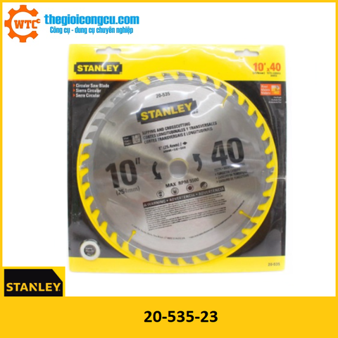Lưỡi cưa gỗ 255mm x 40T Stanley 2053523