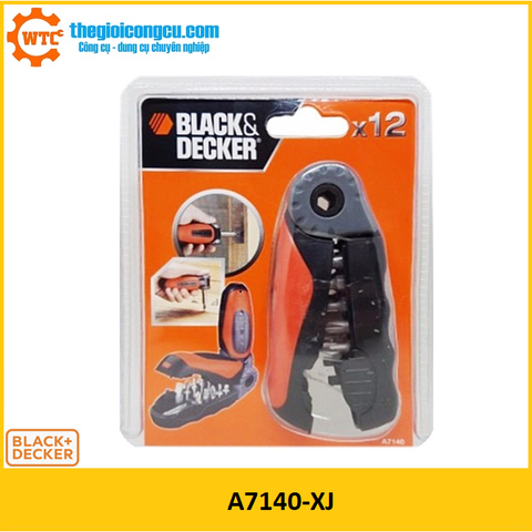Tay vặn vít kèm 12 mũi vít Black&Decker A7140XJ