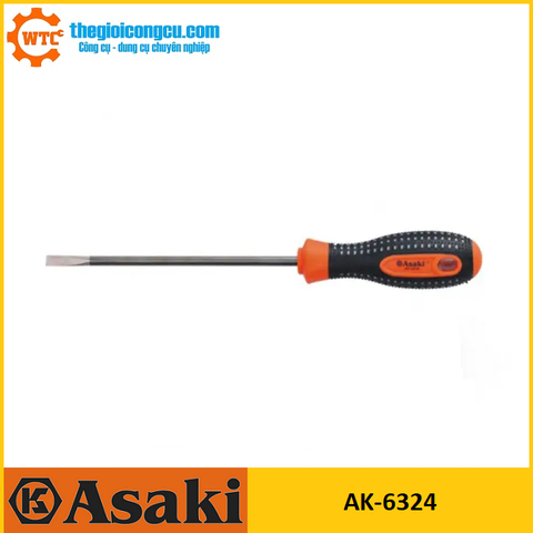 Tua vít dẹp 5 x 200mm Asaki AK-6324