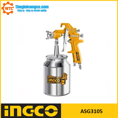 Súng phun sơn dùng hơi 1000cc Ingco ASG3105
