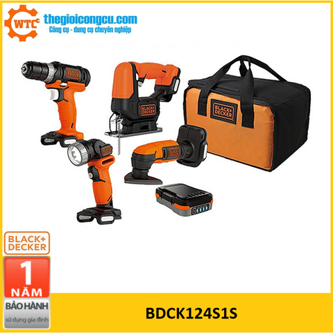Bộ máy vặn vít cầm tay 14.4V Black&Decker BDCK124S1S