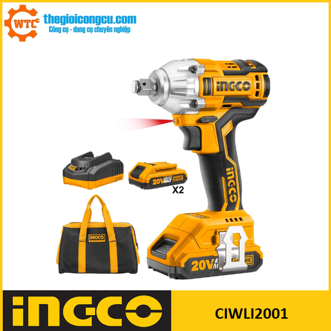 Máy siết bulon dùng pin 20V Ingco CIWLI2001