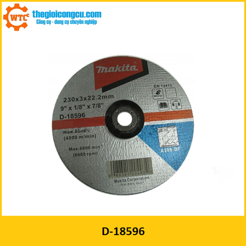 Đá cắt kim loại 230x3x22.2mm Makita D-18596