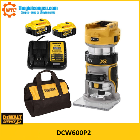 Máy phay cầm tay 18V/20V max Dewalt DCW600P2