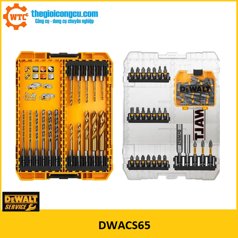 Bộ mũi khoan và vít 65 chi tiết DeWalt DWACS65