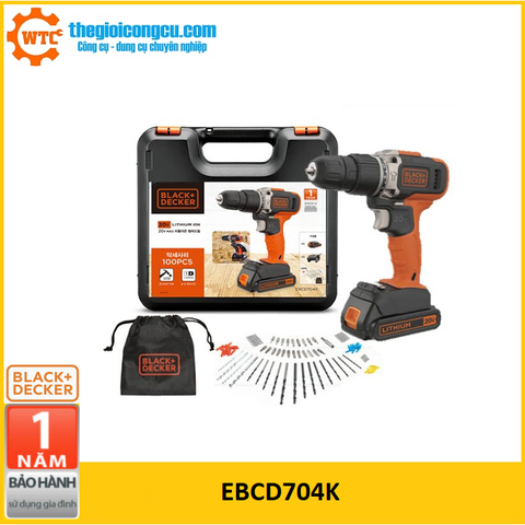 Máy khoan cầm tay 20V Black&Decker EBCD704K