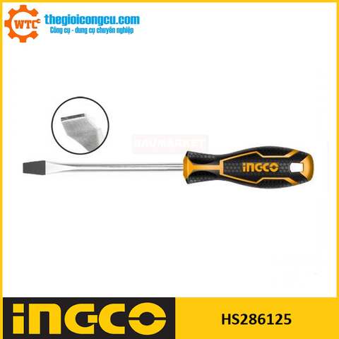 6.5x125mm Tua vít dẹp Ingco HS286125