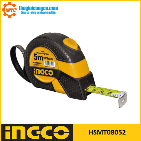 Thước cuộn thép nền vàng Ingco HSMT08052