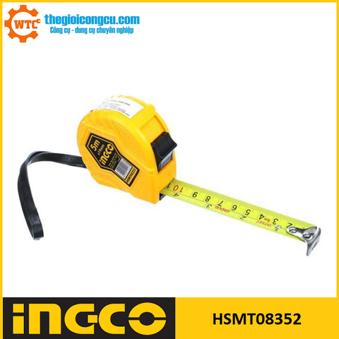 Thước cuộn thép nền vàng Ingco HSMT08352