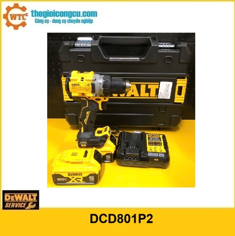Máy khoan dùng pin 20V Max Dewalt DCD801P2