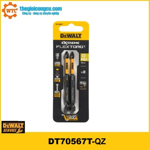 Bộ 2 mũi vặn vít PH2x85mm DeWalt DT70567T-QZ