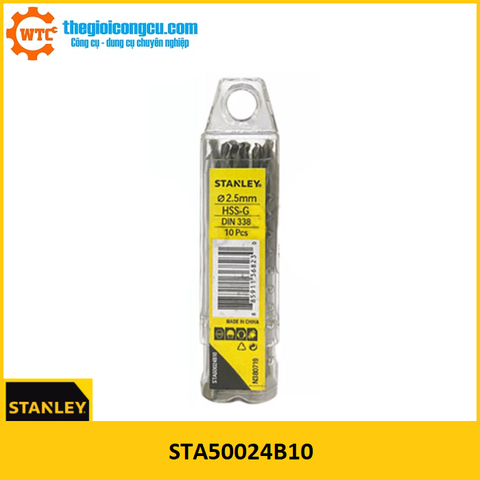 Hộp mũi khoan sắt 2.5mm Stanley STA50024B10