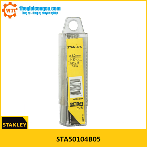Hộp mũi khoan sắt 8.0mm Stanley STA50104B05