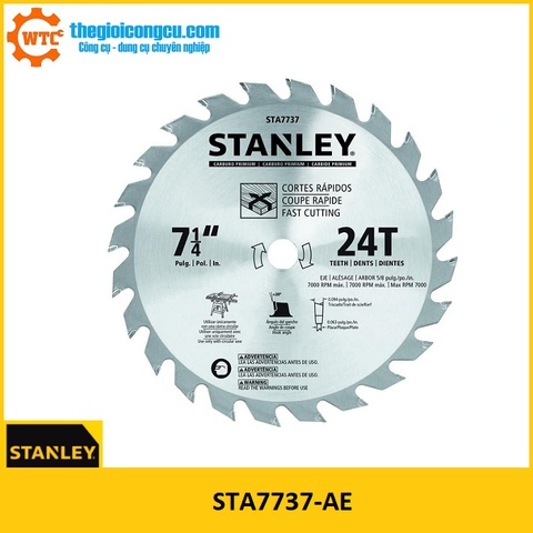 Lưỡi cưa gỗ 7-1/4 inch 184mm x 24T Stanley STA7737AE
