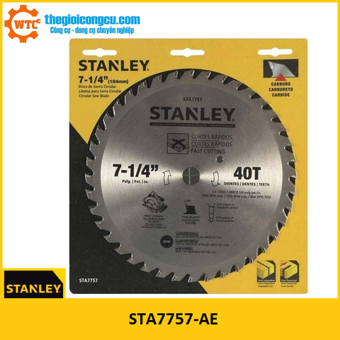 Lưỡi cưa gỗ 7-1/4 inch 184mm x 40T Stanley STA7757AE