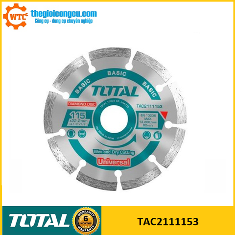 Đĩa cắt gạch khô 115x22mm Total TAC2111153
