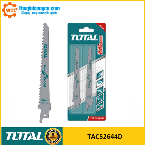 Lưỡi cưa gỗ cho máy cưa kiếm 150mm Total TAC52644D