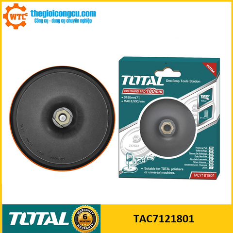 180mm Đĩa cao su đánh bóng Total TAC7121801