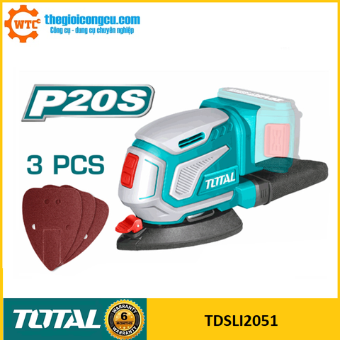 Máy chà nhám 125mm dùng pin 20V Total TDSLI2051