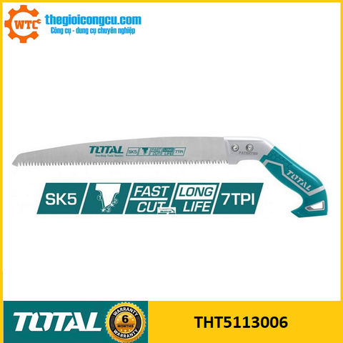 Cưa cành cầm tay lưỡi thẳng 180mm Total THT5113006
