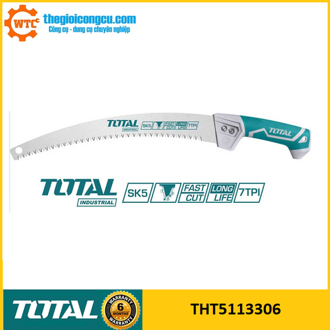 Cưa cành cầm tay lưỡi cong 330mm Total THT5113306