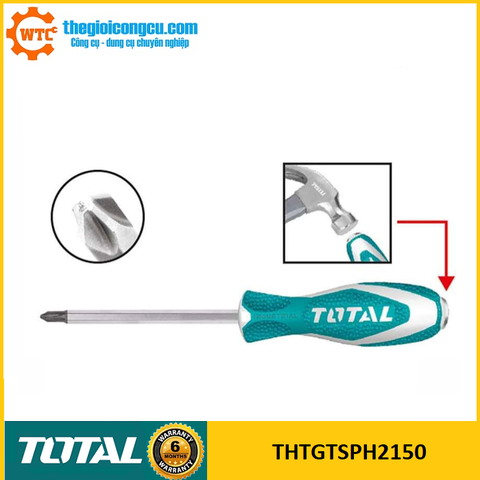 Tua vít đóng bake PH2x150mm Total THTGTSPH2150