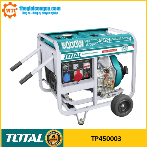 Máy phát điện dùng dầu Diesel 5.0KW Total TP450003