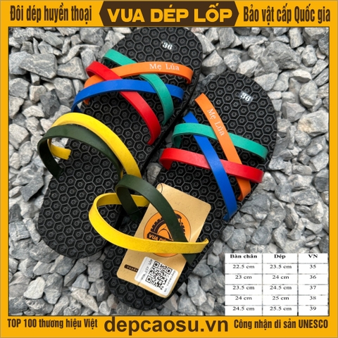 Dép 6 quai màu sắc công nghệ mới, nhẹ, êm, đế cao từ 3cm trở lên, không đen chân, chống trơn trượt