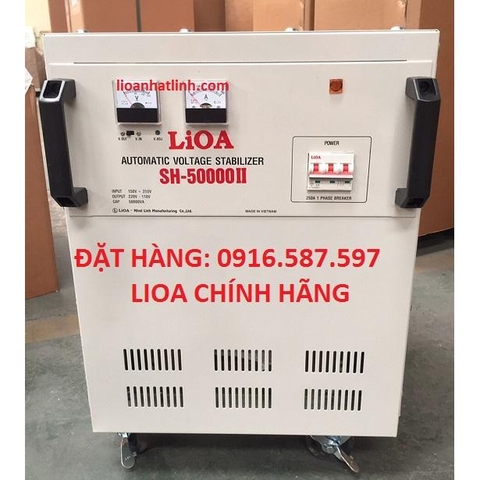 LIOA 50KVA 1 PHA MÃ SP SH 50000II MODEL MỚI DÂY ĐỒNG XỊN