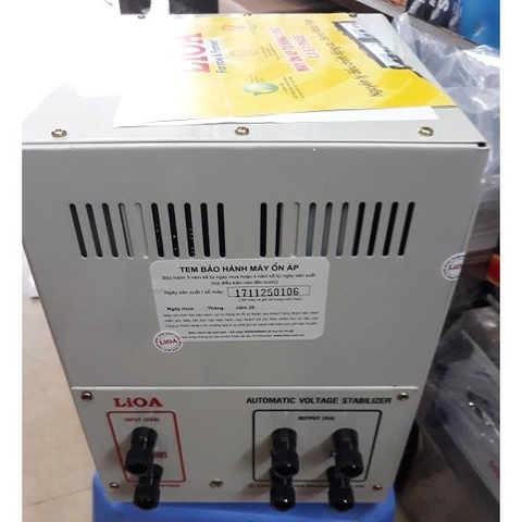 ỔN ÁP LIOA 5KVA 1 PHA MÃ SH 5000II 130V-250V/ 110V 220V