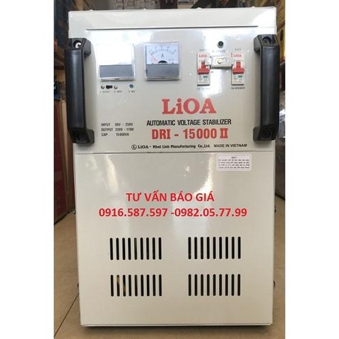 LIOA DRI 15000II 90V-250V/ 220V-110V ỔN ÁP CHÍNH HÃNG DÂY ĐỒNG