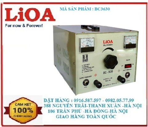 nạp ăc quy lioa bc3630| sạc ăc quy bc3630