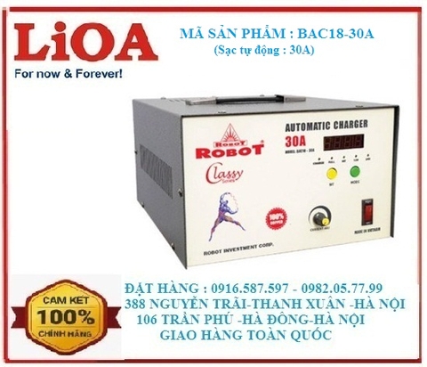 Nạp ăc quy robot 30A tự động| sạc ăc quy 30a tự động