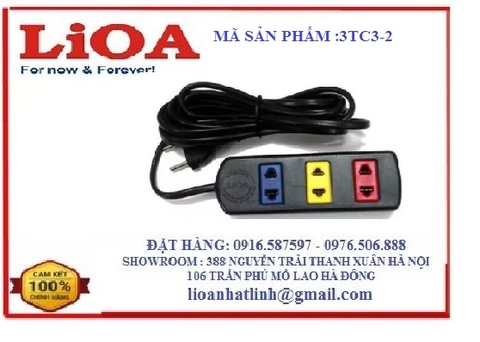 Ổ cắm lioa 3tc3-2/ổ cắm kéo dài phổ thông 3tc3-2