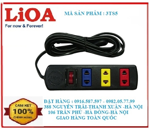 ổ cắm lioa 3ts5-2/ổ cắm 2 chấu 3ts5-2