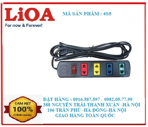 ổ cắm lioa 4s5/ổ cắm kéo dài 5m - 4s5