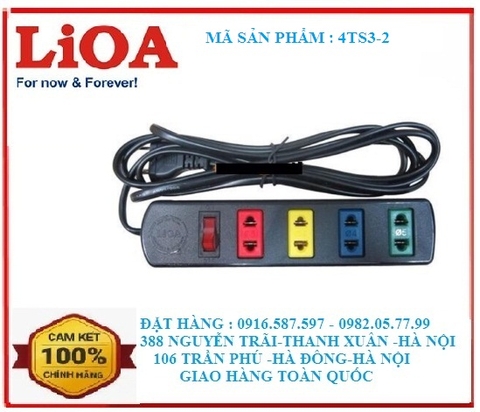 ổ cắm lioa 4ts3-2/ổ cắm kéo dài 3m ,04 ổ cắm -1000w