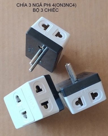 Ổ CẮM NỐI CHIA 3 NGẢ CHÂN CẮM TRÒN ON3NC4