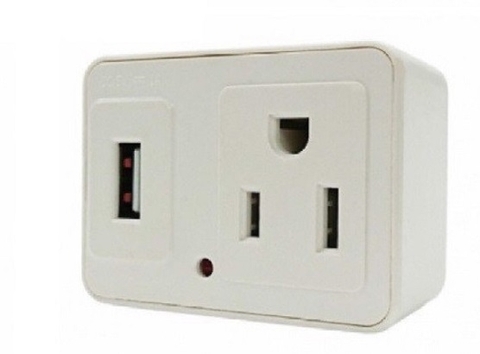 Ổ CẮM NỐI CHUẨN MỸ VỚI SẠC USB OC1USB