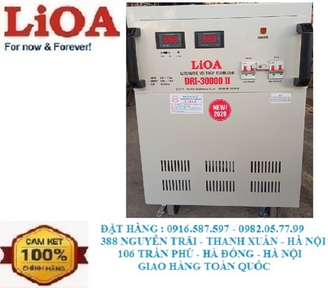 ỔN ÁP LIOA 30KW -30000VA-30000W MÃ DRI 30000II 90V-250V/ 220V-110V