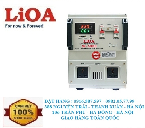 ỔN ÁP LIOA SH 5000II CÔNG SUẤT (5KVA -5KW-5KÍ)