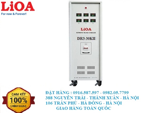 LIOA 3 PHA 30KVA DẢI RỘNG 160V-430V | ỔN ÁP 3 PHA 30KW MÃ DR3-30KII