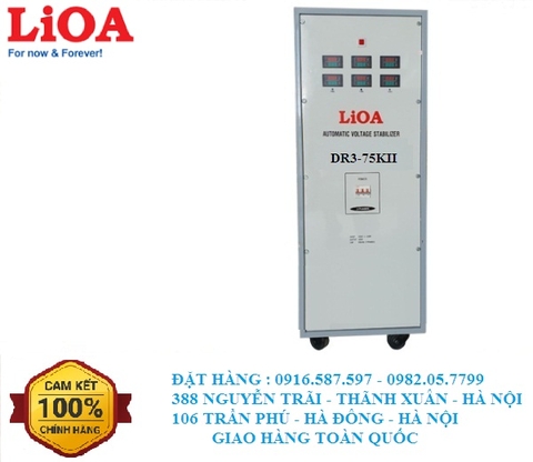 BÁO GIÁ LIOA 3 PHA 75KVA DẢI RỘNG 160V-430V | ỔN ÁP 3 PHA 75KW MÃ DR3-75KII