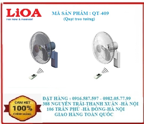 Quạt treo tường lioa qt-409 | quạt lioa treo tường