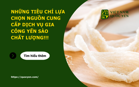 Những tiêu chí lựa chọn nguồn cung cấp dịch vụ gia công yến sào chất lượng!