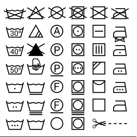 Các ký hiệu giặt là trên nhãn mác chăn ga gối đệm bạn cần biết