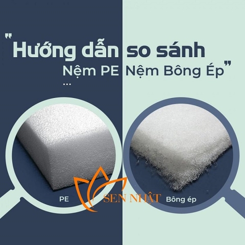Đệm PE (đệm mút ép) có tốt không? So sánh giữa đệm PE và đệm bông ép