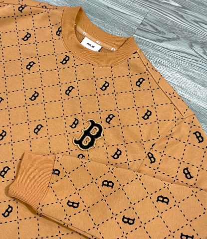 Áo Sweater MLB Diamond Monogram All Overfit 'Brown' 3AMTM0314-50BK - Hàng Chính Hãng