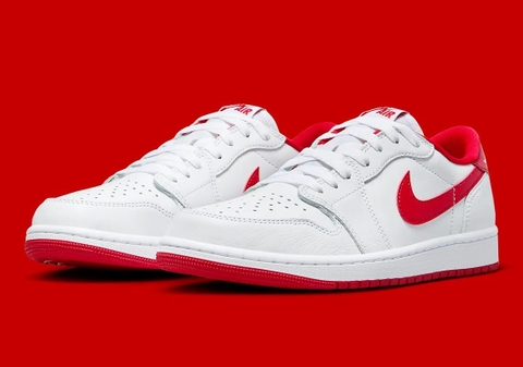 Giày Sneker Nike Air Jordan 1 Low Og '' White/University Red '' CZ0790-161  - Hãng Chính Hãng