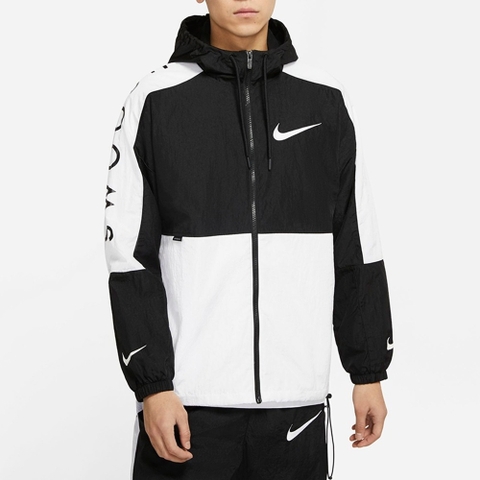 Áo Khoác Thu Đông Nike Nsw Big Logo Swoosh Jacket Dj4131-010 - Hàng Chính Hãng
